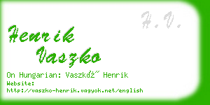 henrik vaszko business card